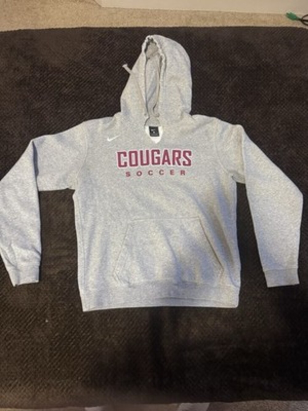 Nike Cougars Soccer Men's Gray Pullover Hoodie M